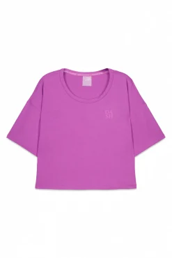 T-shirt manga curta extrassuave rosa