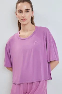 T-shirt manga curta extrassuave rosa