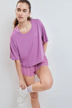 T-shirt manga curta extrassuave rosa