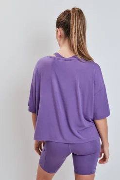 T-shirt manga curta extrassuave roxa