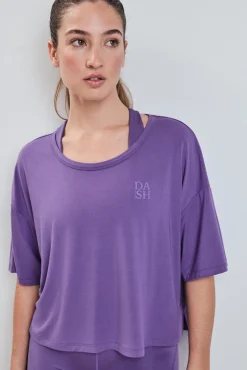 T-shirt manga curta extrassuave roxa