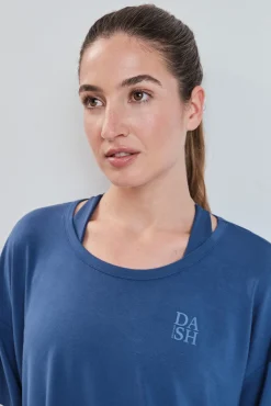 T-shirt manga curta extrassuave azul