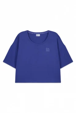 T-shirt manga curta extrassuave azul