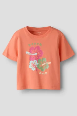 T-shirt manga curta para menina