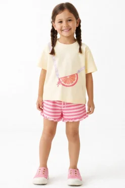 T-shirt manga curta para menina