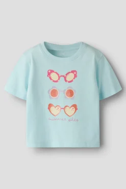 T-shirt manga curta para menina