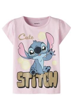 T-shirt manga curta Stitch menina