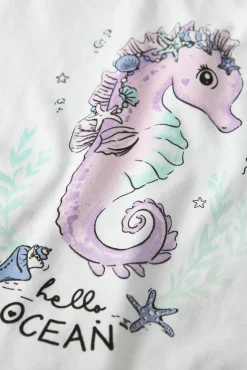 T-shirt mágica para menina de manga curta