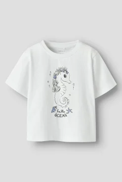 T-shirt mágica para menina de manga curta