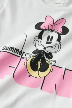 T-shirt Minnie manga curta para menina