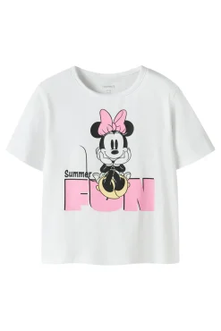 T-shirt Minnie manga curta para menina