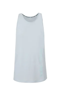 T-shirt perfurada em microfibra azul