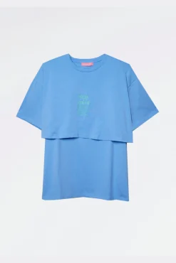 T-shirt pré-mamã básica com frase