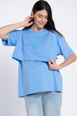 T-shirt pré-mamã básica com frase