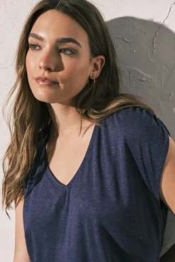 T-shirt sem mangas azul