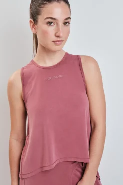 T-shirt sem mangas soft touch bordeaux