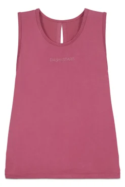 T-shirt sem mangas soft touch bordeaux