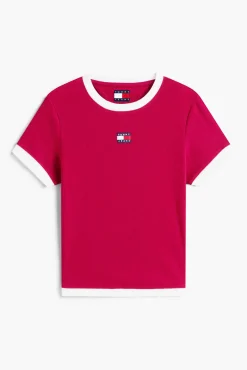 T-shirt slim de manga curta