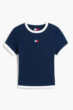 T-shirt slim de manga curta