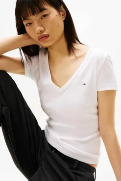 T-shirt slim de manga curta