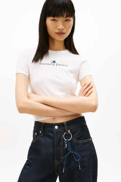 T-shirt slim manga curta