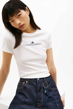 T-shirt slim manga curta
