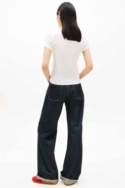 T-shirt slim manga curta