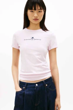 T-shirt slim manga curta