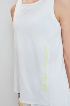 T-shirt técnica halter sem mangas branca