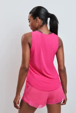 T-shirt técnica sem mangas rosa