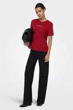 T-shirt texto na frente