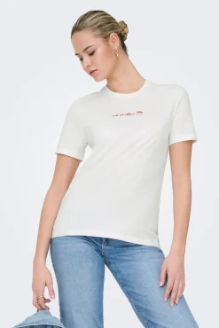 T-shirt texto na frente