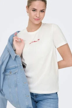 T-shirt texto na frente