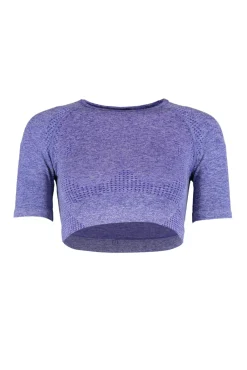 T-shirt top desportiva mesclada