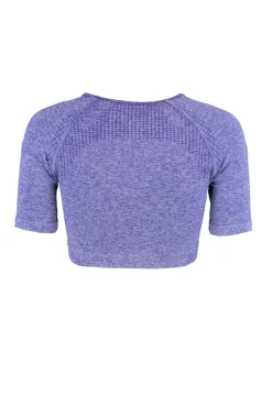 T-shirt top desportiva mesclada