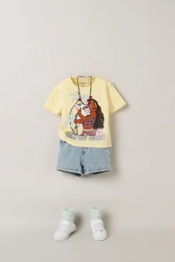 T-shirt Vaiana manga curta menina