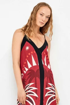 Vestido alças finas estampado étnico in & out