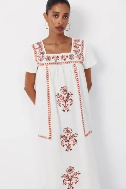 Vestido bordados florais