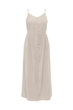 Vestido comprido abotoado