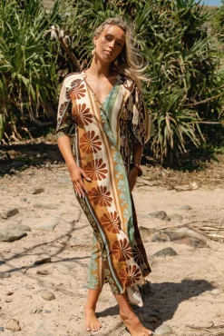 Vestido comprido caftan