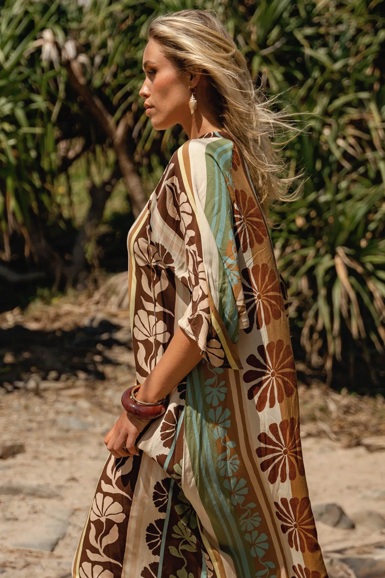 Vestido comprido caftan
