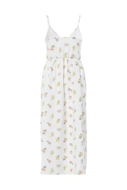 Vestido comprido de alças estampado