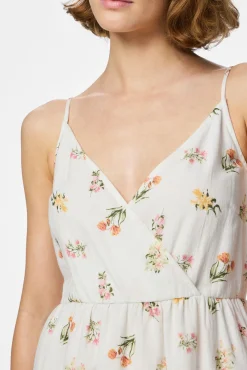 Vestido comprido de alças estampado