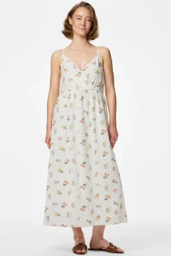 Vestido comprido de alças estampado