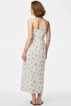 Vestido comprido de alças estampado