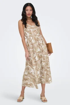 Vestido comprido de linho
