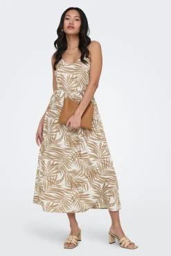 Vestido comprido de linho