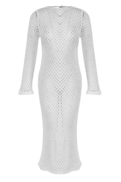 Vestido comprido de manga comprida