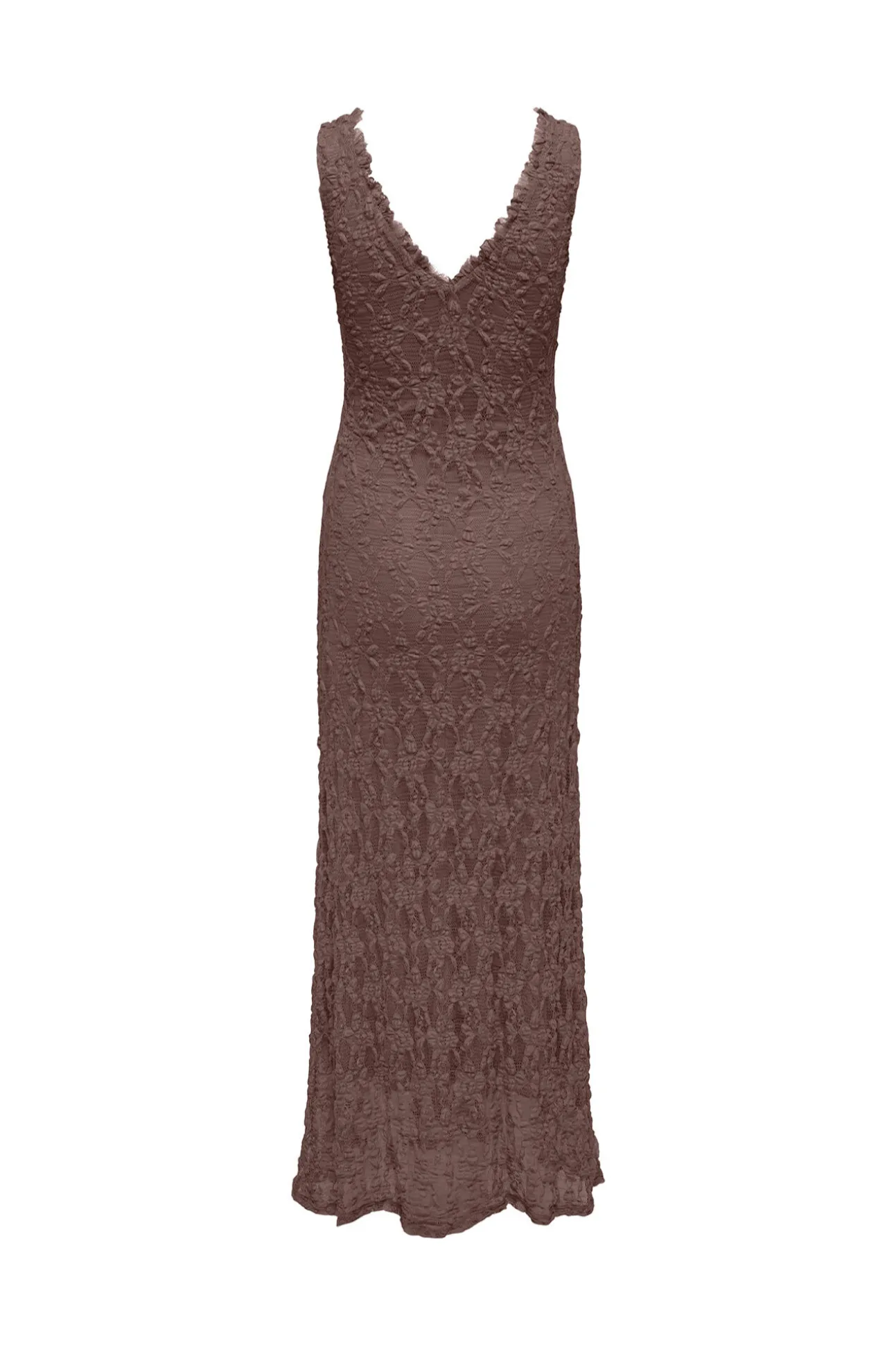Vestido comprido de renda