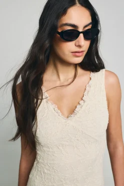 Vestido comprido de renda